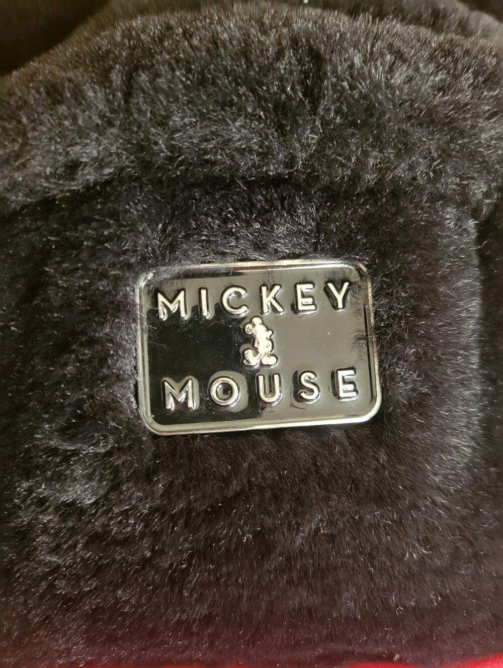 Disney Mickey Mouse Faux Fur Backpack With Front Zip Pouch. - Picture 4 of 16